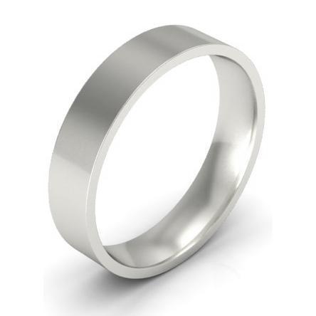 4mm Flat Wedding Band in 18k Plain Wedding Rings deBebians 