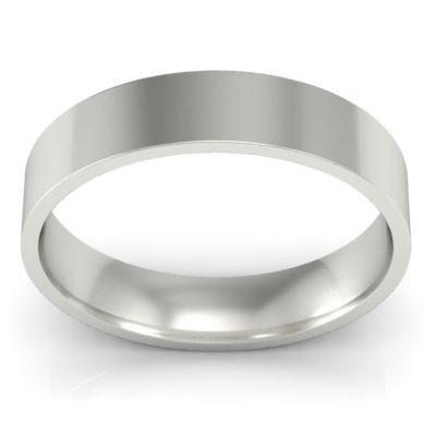 4mm Platinum Wedding Ring Flat Platinum Wedding Rings deBebians 