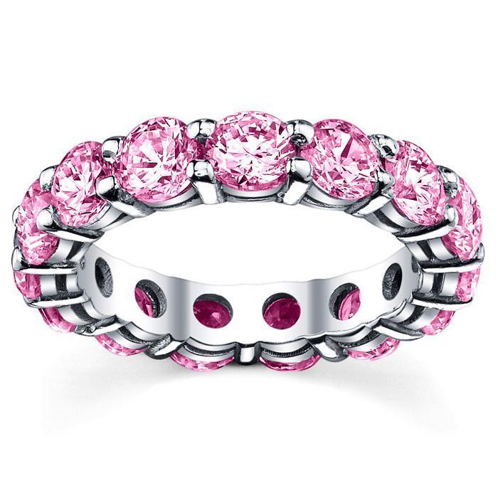 5.00 cttw Pink Sapphire Eternity Ring Gemstone Eternity Rings deBebians 