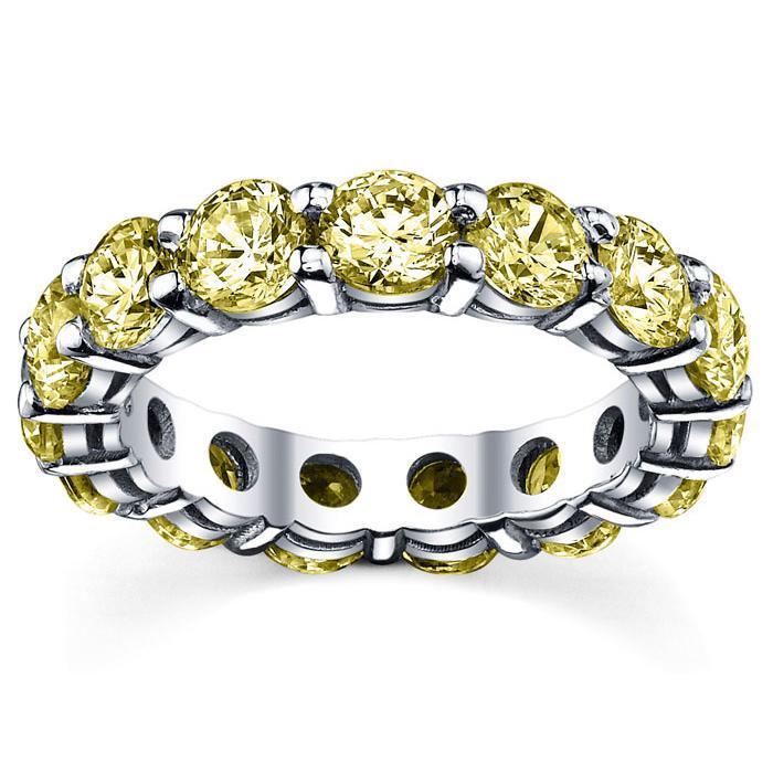 5.00 cttw Yellow Sapphire Eternity Ring Gemstone Eternity Rings deBebians 