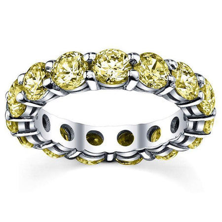 5.00 cttw Yellow Sapphire Eternity Ring Gemstone Eternity Rings deBebians 