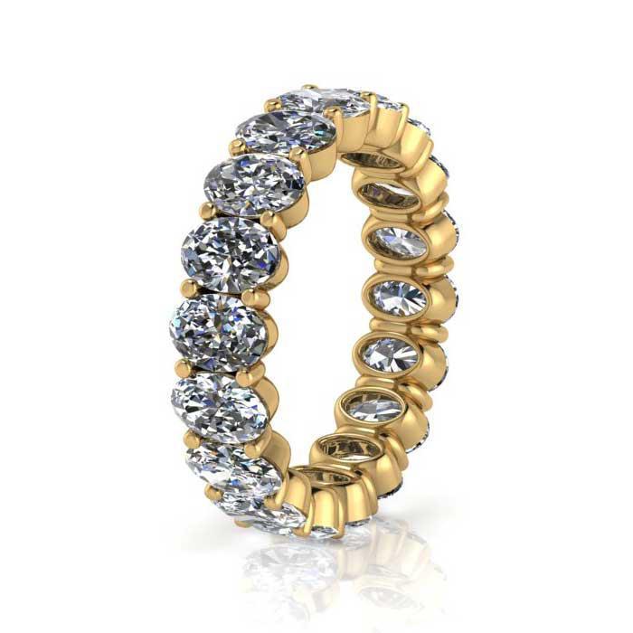 Oval Cut Shared Prong Diamond Eternity Band - 4.50 carat - VS Clarity Diamond Eternity Rings deBebians 