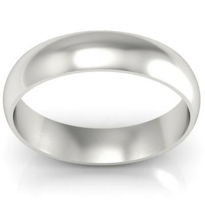 Platinum Wedding Ring Domed 5mm Platinum Wedding Rings deBebians 