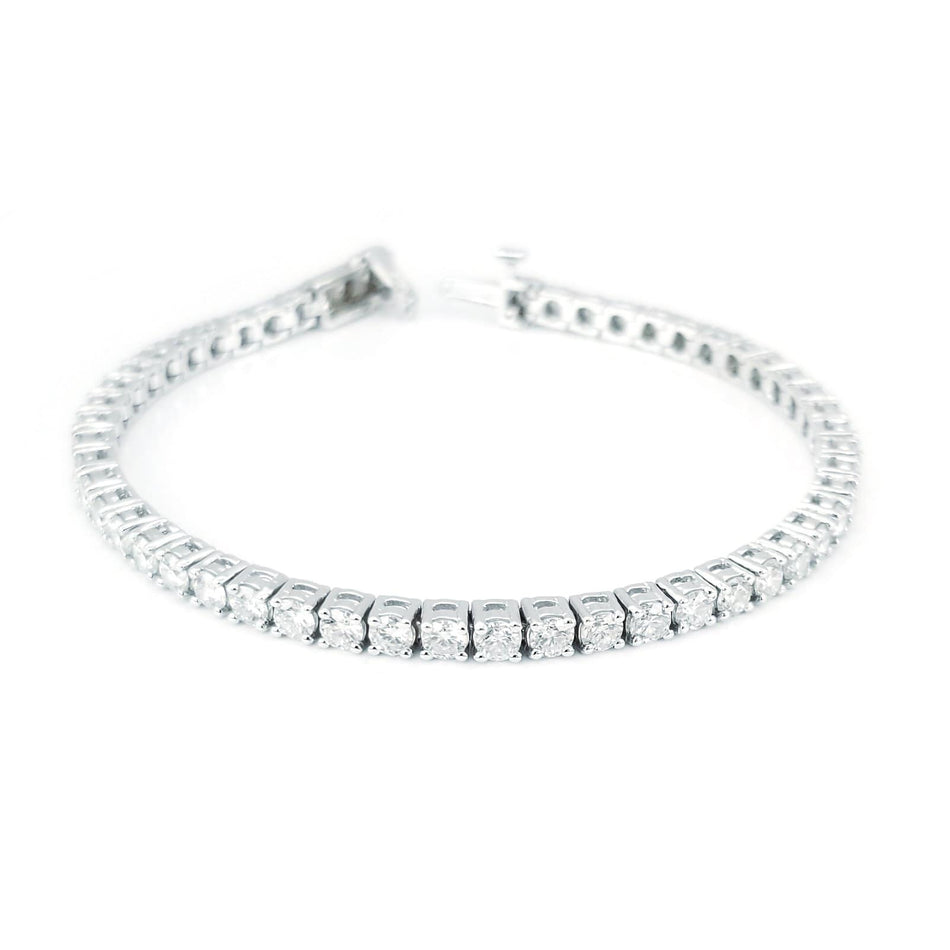 7.04cttw Round Forever One Charles & Colvard Moissanite Tennis Bracelet