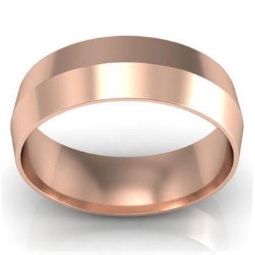 6mm Knife Edge Wedding Ring in 14kt Gold Plain Wedding Rings deBebians 