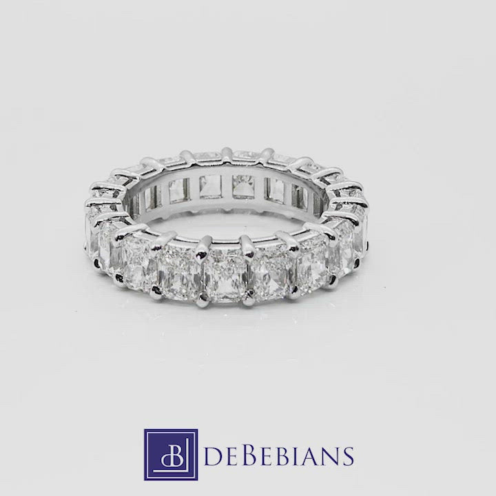 7.00 cttw Radiant Cut Shared Prong Diamond Eternity Band