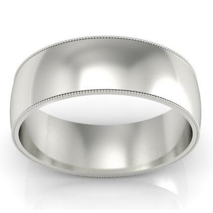 7mm Platinum Wedding Band Milgrain Platinum Wedding Rings deBebians 