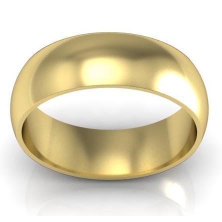 7mm Traditional Wedding Ring in 14kt Gold Plain Wedding Rings deBebians 