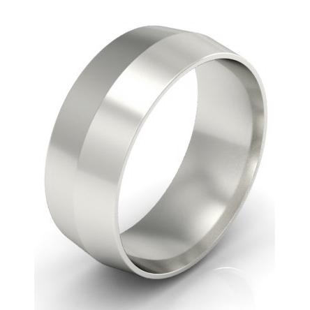 7mm Knife Edge Wedding Ring in 18-Karat Plain Wedding Rings deBebians 