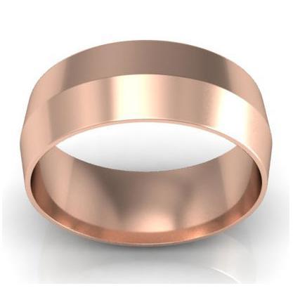 7mm Knife Edge Wedding Ring in 14kt Gold Plain Wedding Rings deBebians 