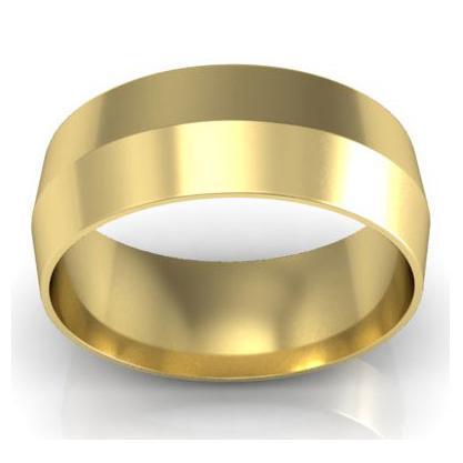 7mm Knife Edge Wedding Ring in 14kt Gold Plain Wedding Rings deBebians 