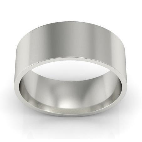 7mm Flat Wedding Ring in 14k Plain Wedding Rings deBebians 