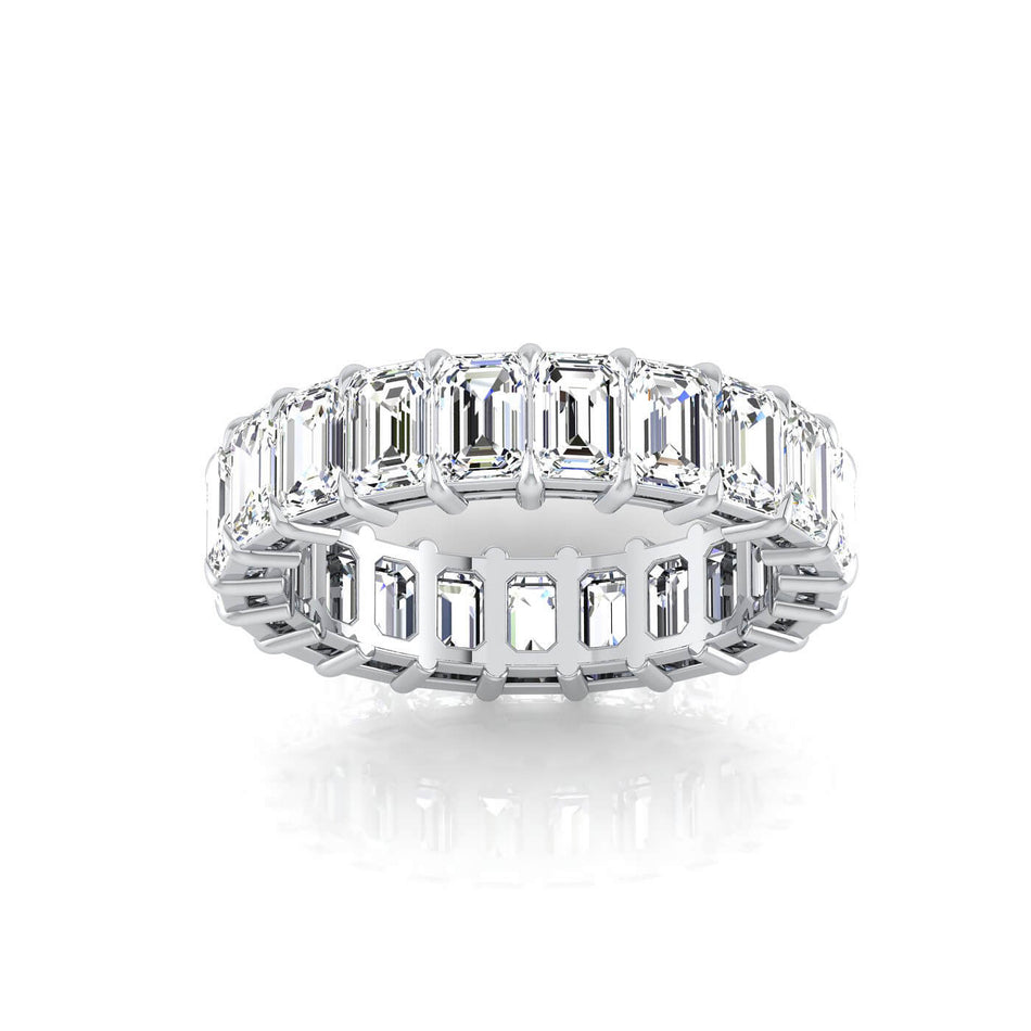 Emerald Cut Lab Grown Diamond Eternity Ring - 5.25cttw