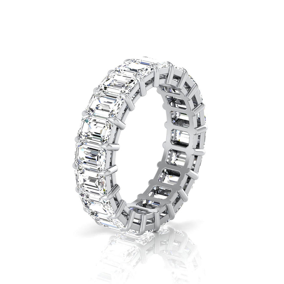 Emerald Cut Lab Grown Diamond Eternity Band - 6.00cttw