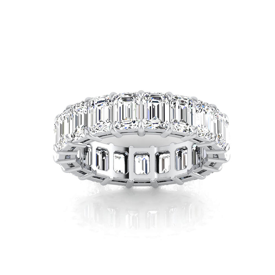 Emerald Cut Lab Grown Diamond Eternity Ring - 6.65cttw