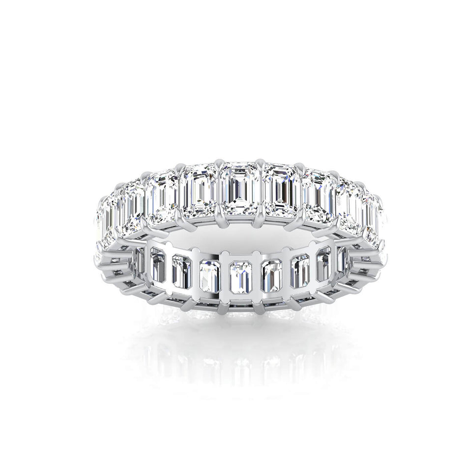 Emerald Cut Lab Grown Diamond Eternity Band - 4.40cttw