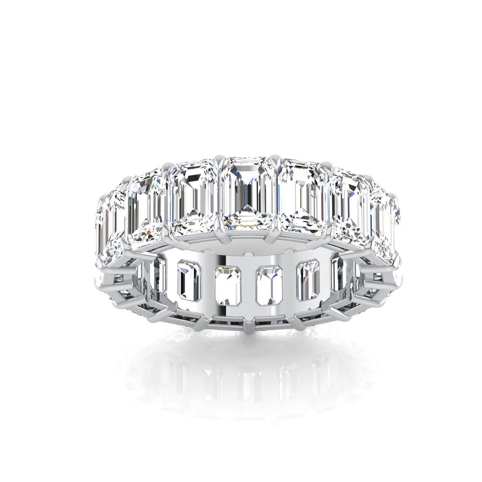 Emerald Cut Lab Grown Diamond Eternity Ring - 8.50cttw