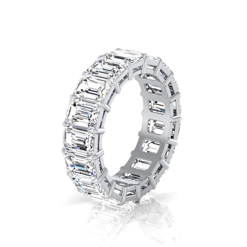 Emerald Cut Lab Grown Diamond Eternity Ring - 8.50cttw