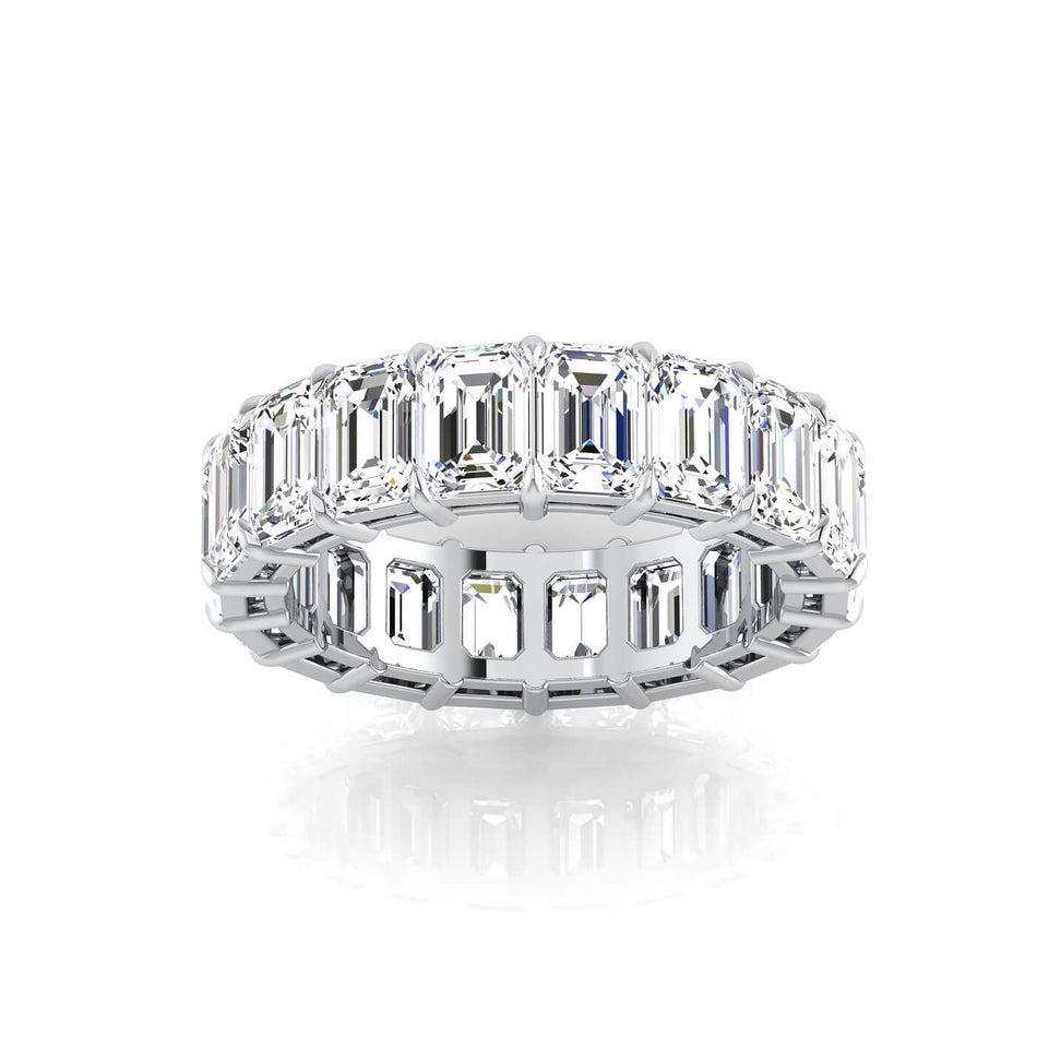 Emerald Cut Lab Grown Diamond Eternity Band - 7.20cttw