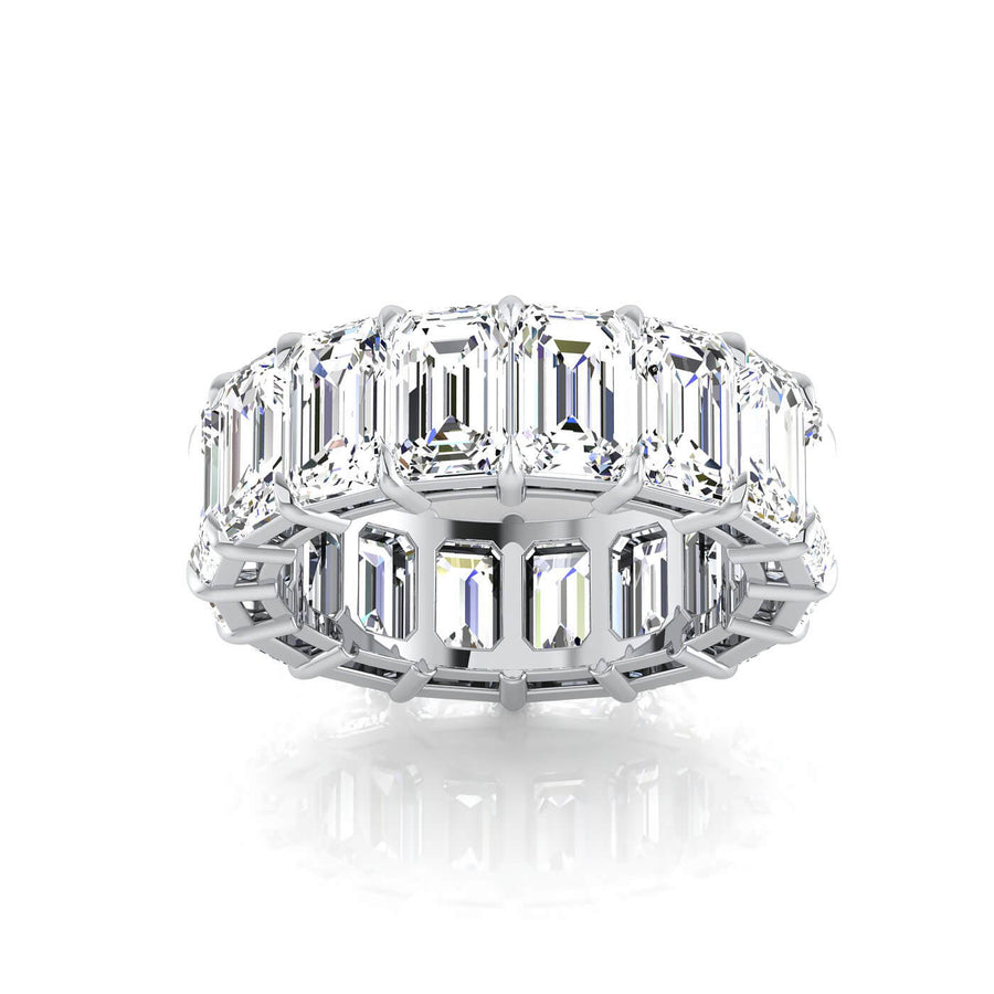Emerald Cut Lab Grown Diamond Eternity Ring - 12.00cttw