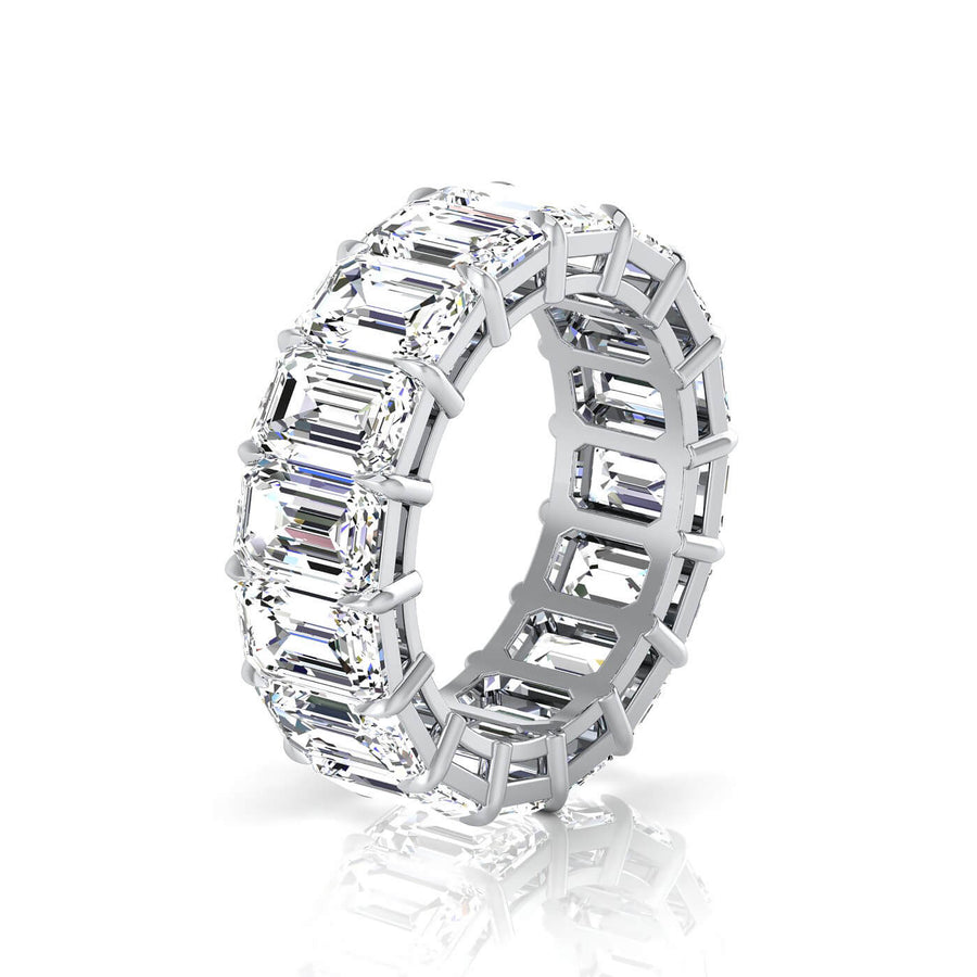 Emerald Cut Lab Grown Diamond Eternity Ring - 12.00cttw