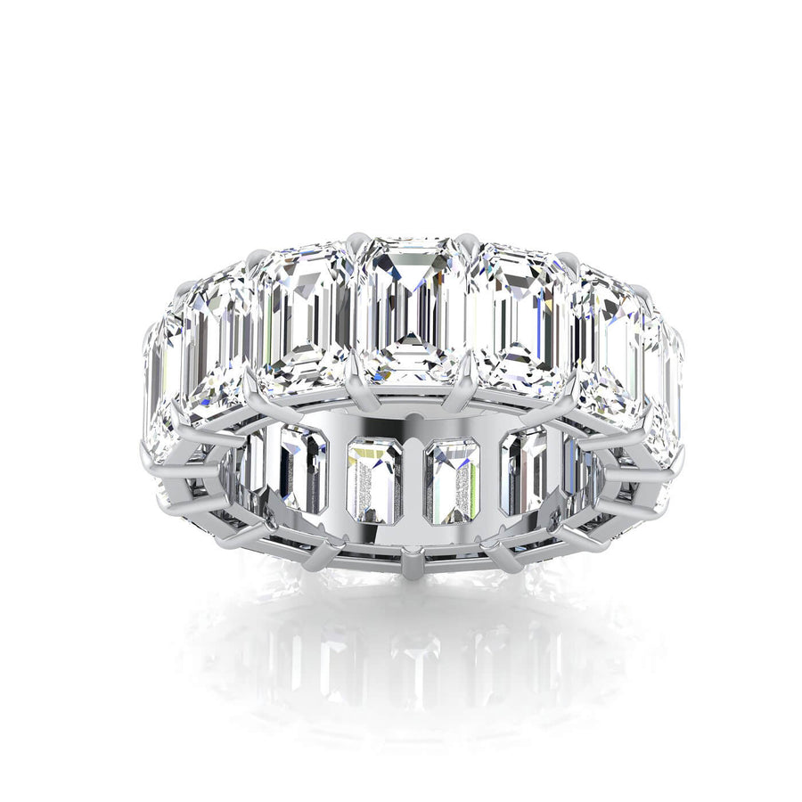 Emerald Cut Lab Grown Diamond Eternity Ring - 13.50cttw