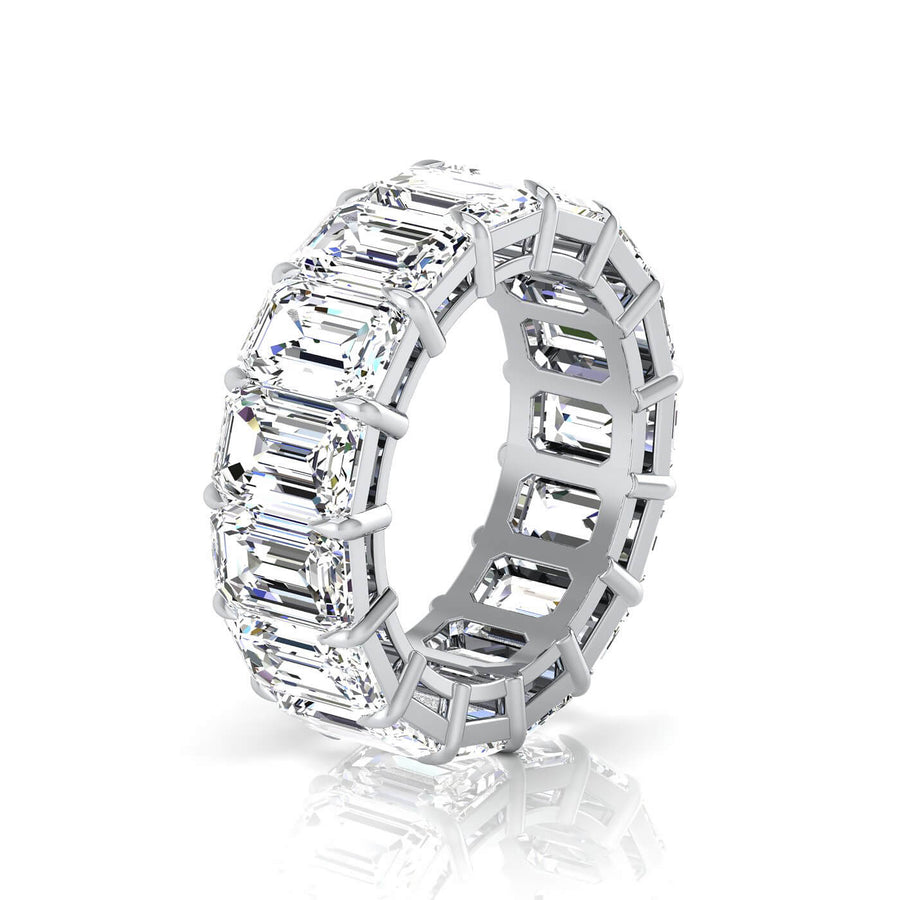 Emerald Cut Lab Grown Diamond Eternity Ring - 13.50cttw