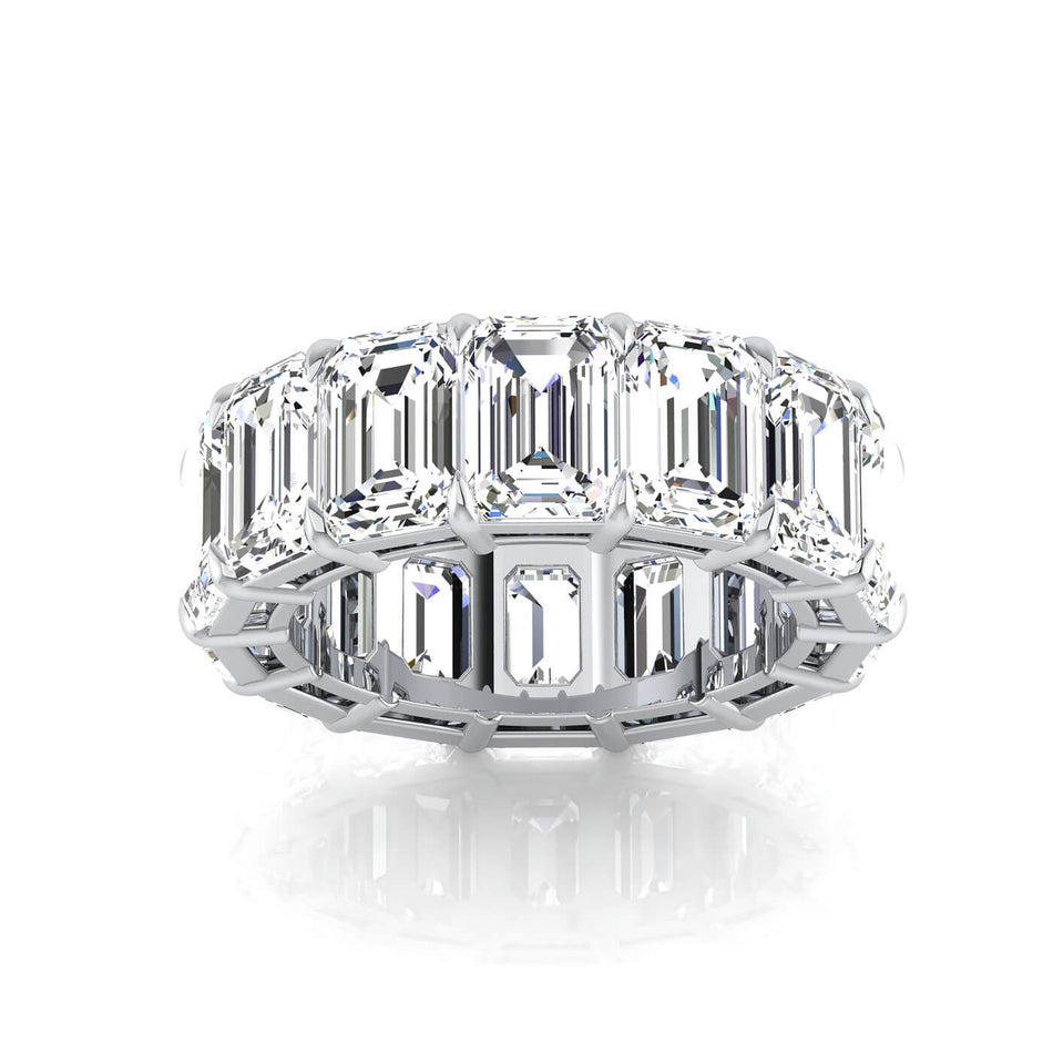 Emerald Cut Lab Grown Diamond Eternity Band - 14.00cttw