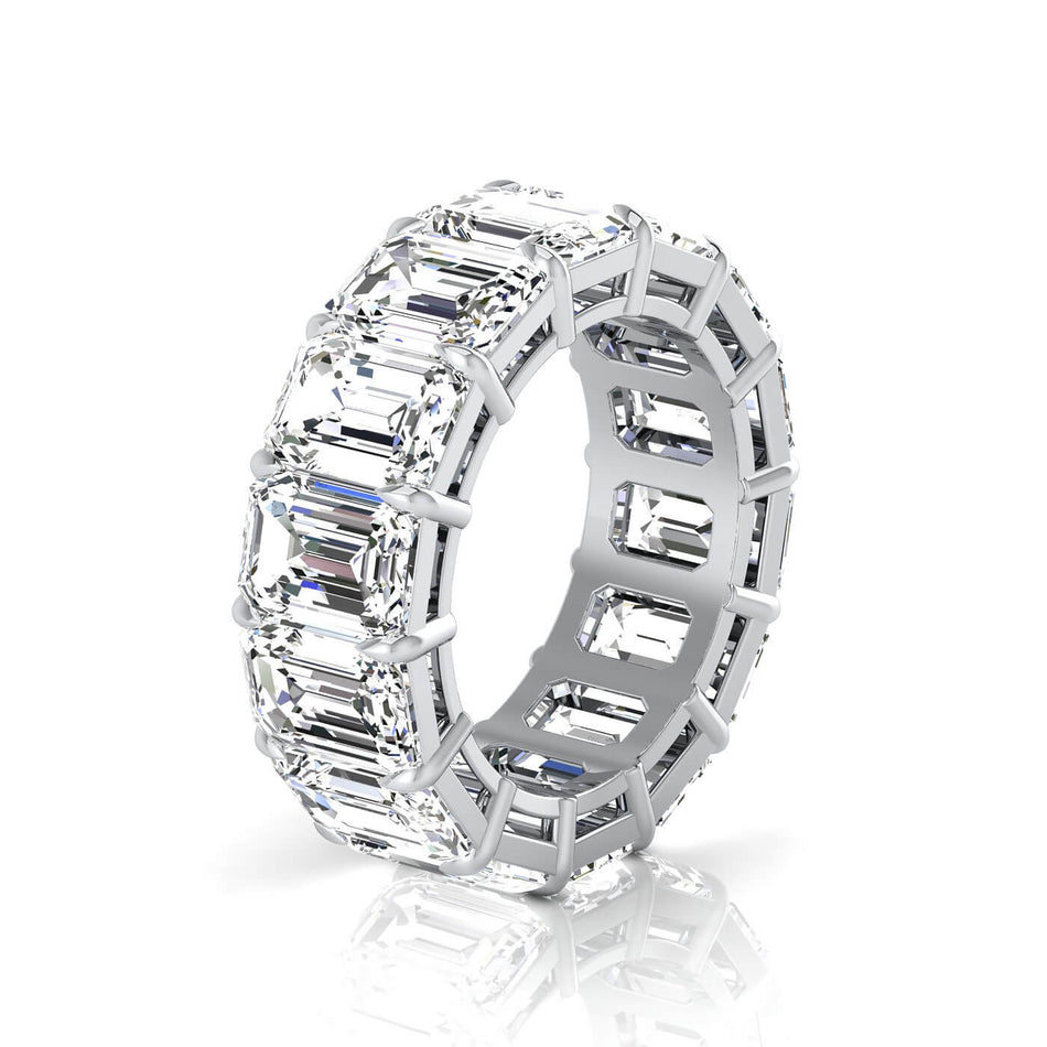 Emerald Cut Lab Grown Diamond Eternity Band - 14.00cttw