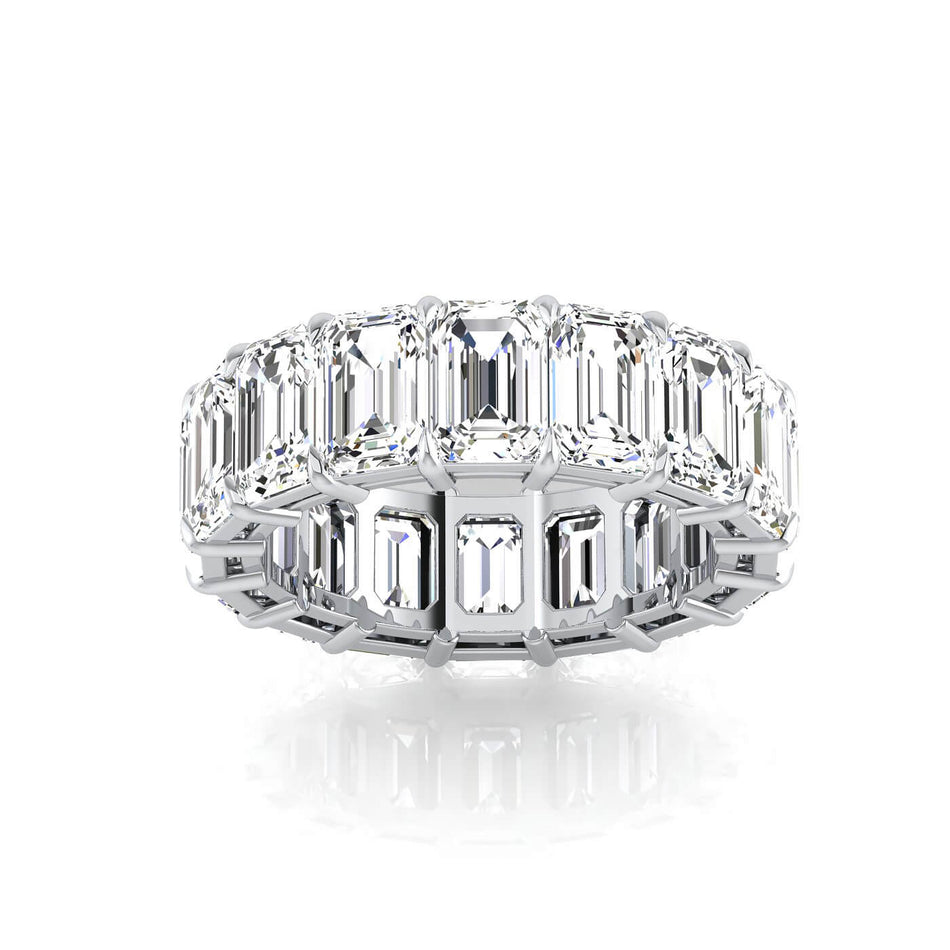 Emerald Cut Lab Grown Diamond Eternity Band - 10.08cttw