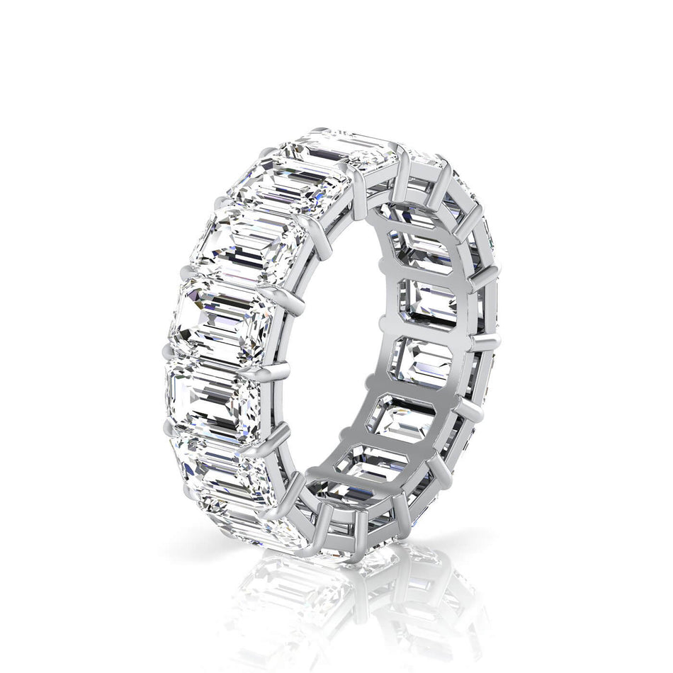 Emerald Cut Lab Grown Diamond Eternity Band - 10.08cttw