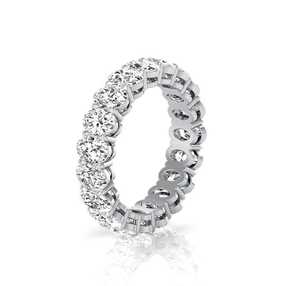 Oval Lab Grown Diamond Eternity Band - 3.80cttw