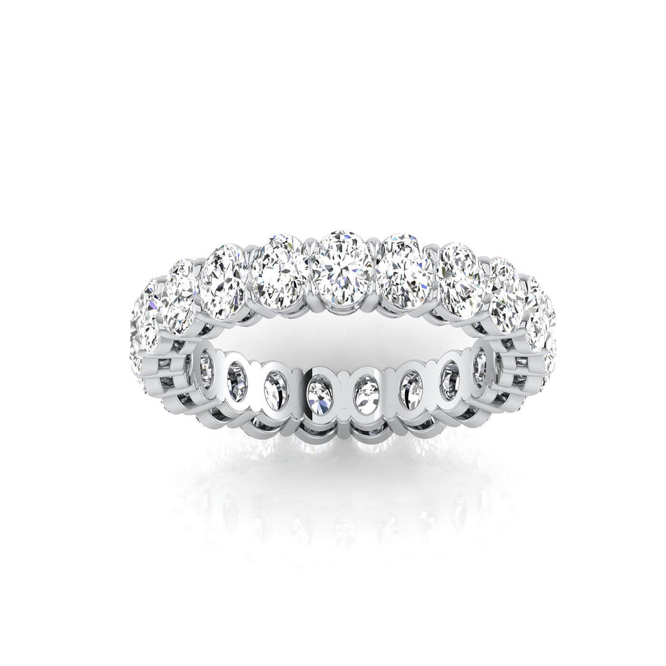 Oval Lab Grown Diamond Eternity Ring - 3.15cttw