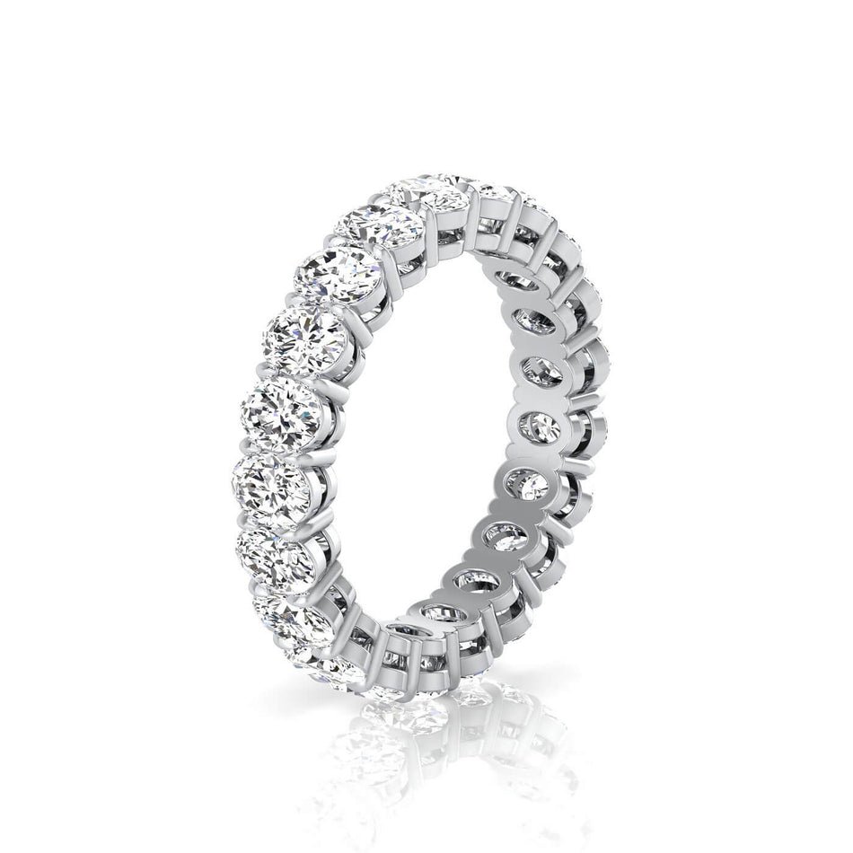 Oval Lab Grown Diamond Eternity Ring - 3.15cttw