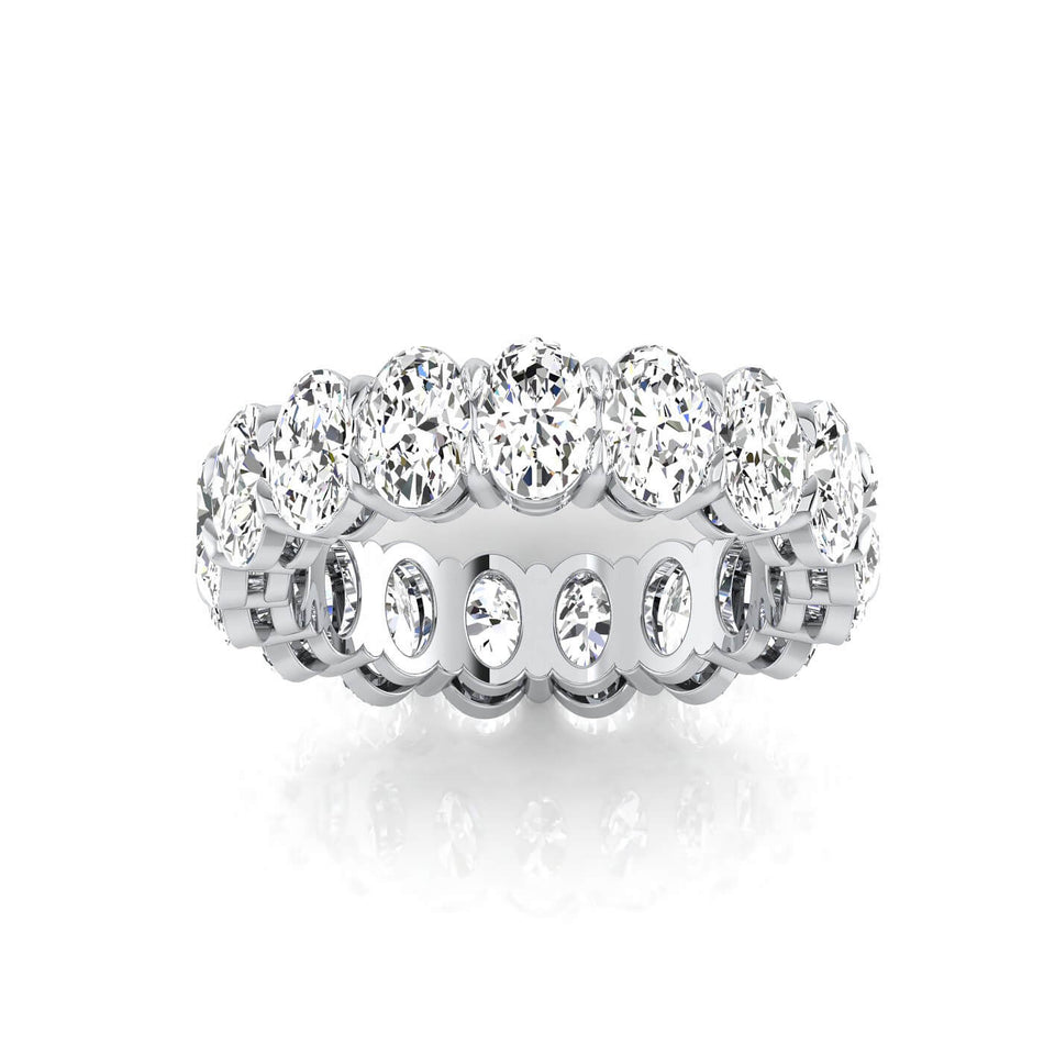 Oval Lab Grown Diamond Eternity Band - 5.10cttw