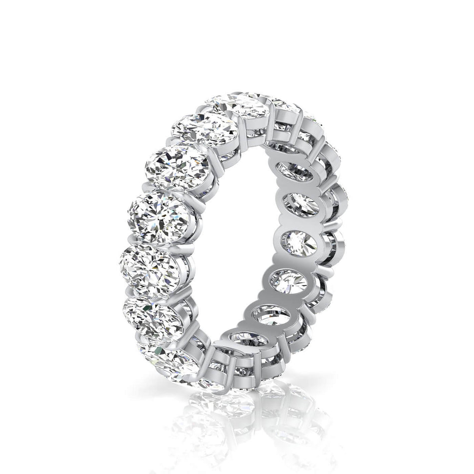 Oval Lab Grown Diamond Eternity Band - 5.10cttw