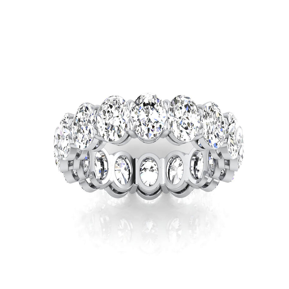 Oval Lab Grown Diamond Eternity Ring - 5.60cttw