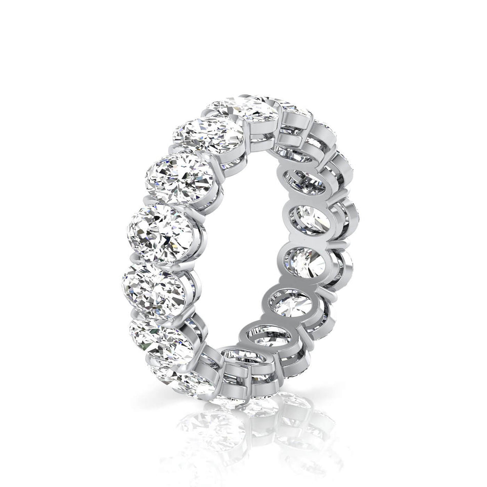 Oval Lab Grown Diamond Eternity Ring - 5.60cttw