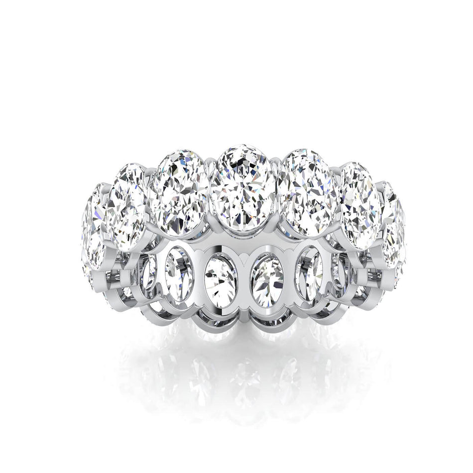 Oval Lab Grown Diamond Eternity Ring - 7.50cttw