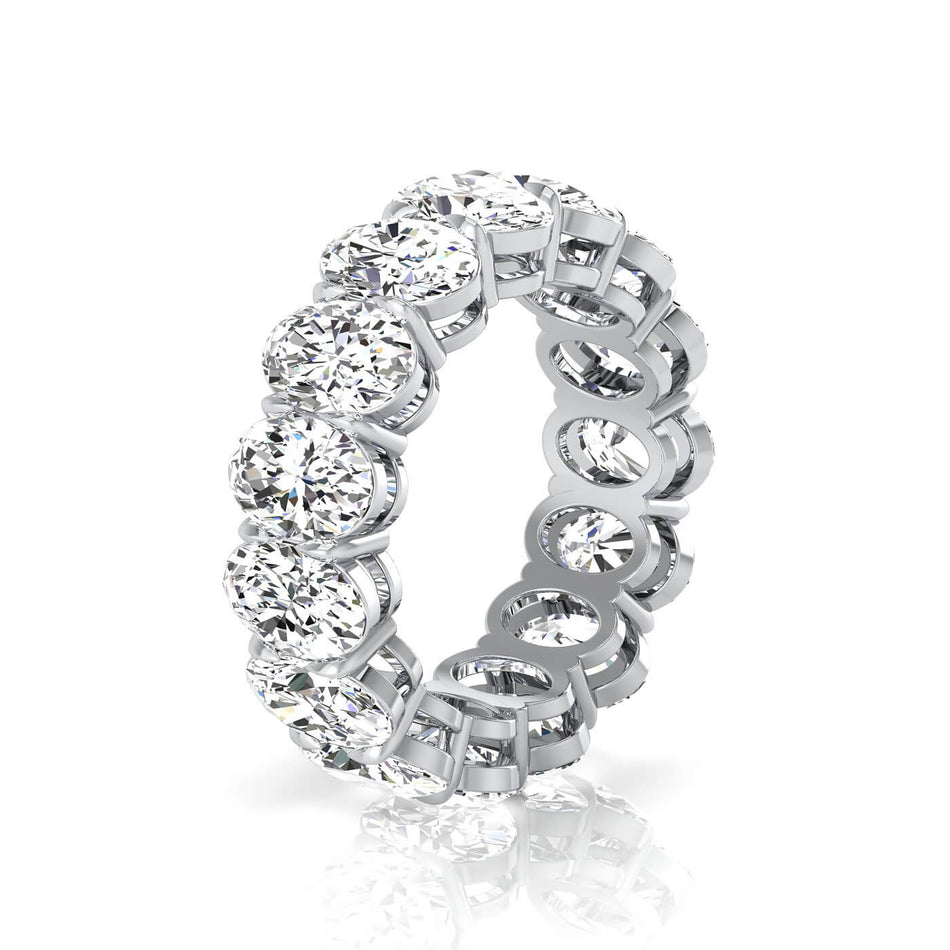 Oval Lab Grown Diamond Eternity Ring - 7.50cttw