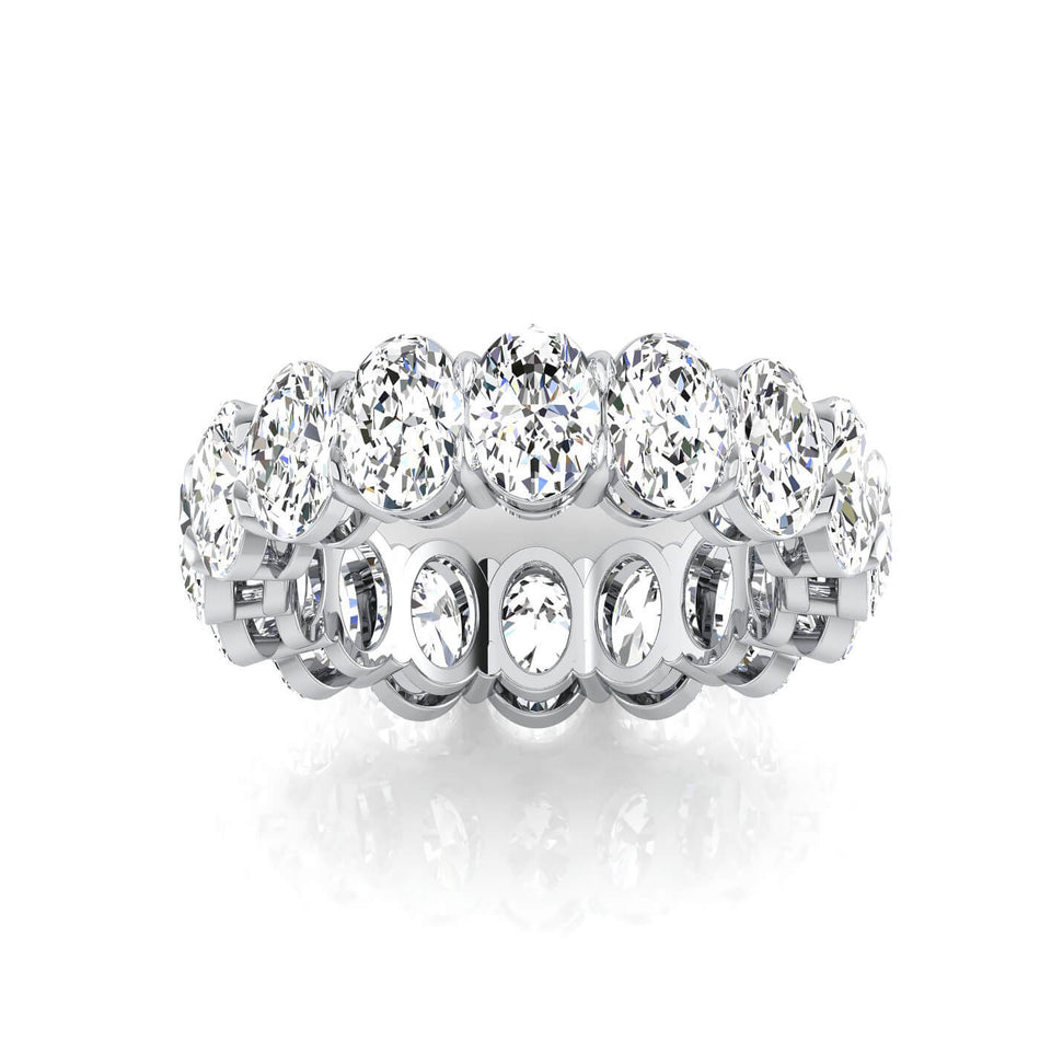 Oval Lab Grown Diamond Eternity Band - 6.40cttw