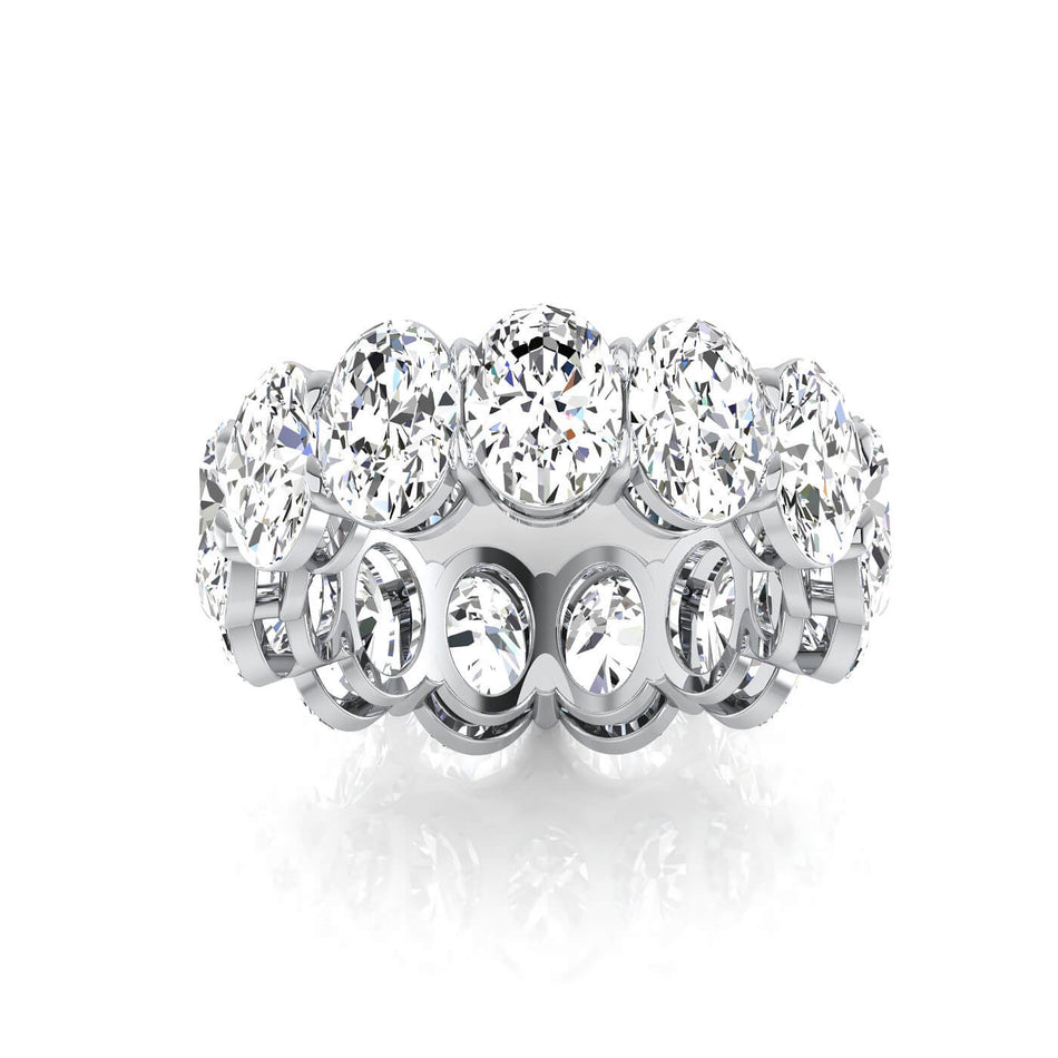 Oval Lab Grown Diamond Eternity Band - 9.75cttw