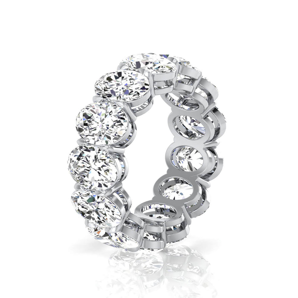 Oval Lab Grown Diamond Eternity Band - 9.75cttw