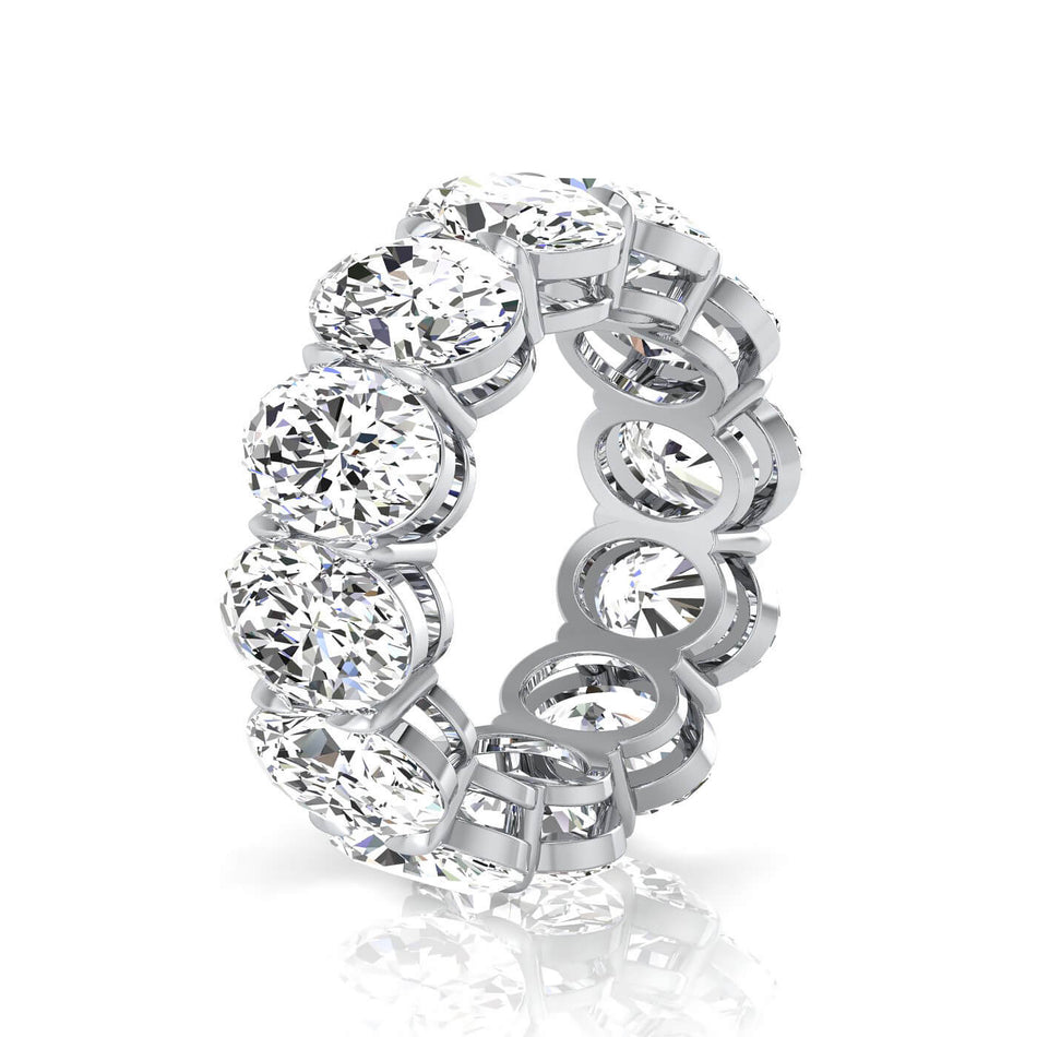 Oval Lab Grown Diamond Eternity Ring - 12.00cttw