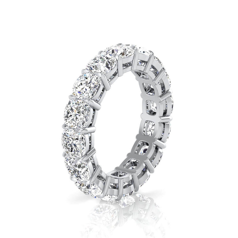 Cushion Cut Lab Grown Diamond Eternity Ring - 4.80cttw