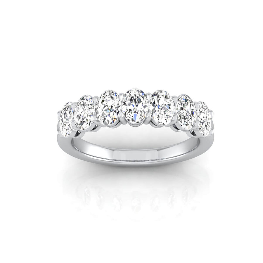Oval Lab Grown Diamond Seven Stone Ring - 1.40cttw