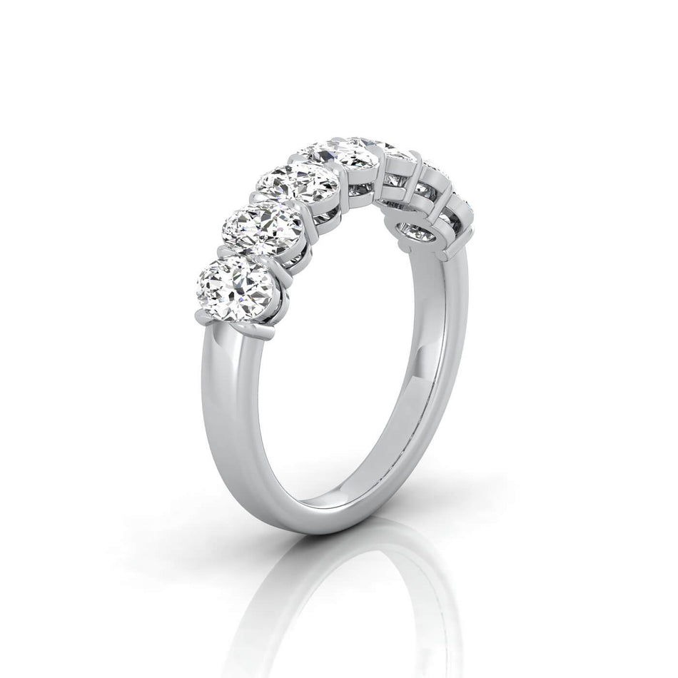 Oval Lab Grown Diamond Seven Stone Ring - 1.40cttw