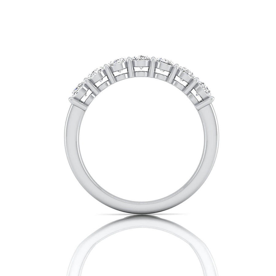 Oval Lab Grown Diamond Seven Stone Band - 1.05cttw