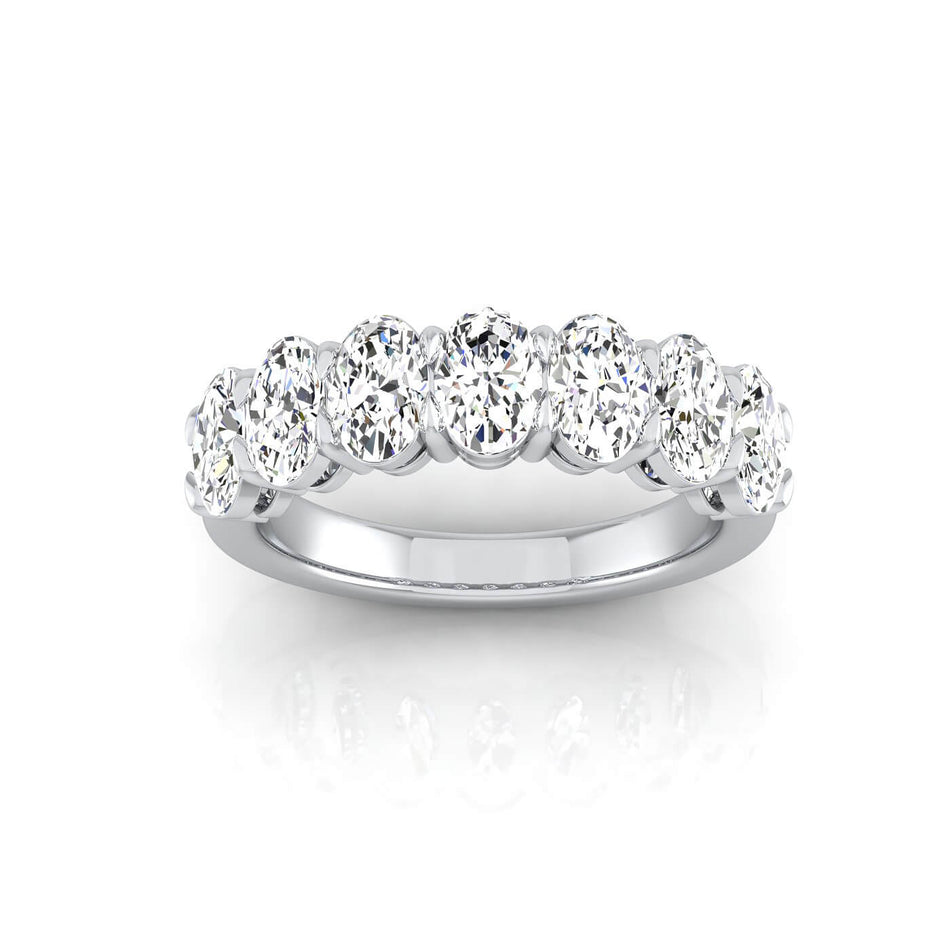 Oval Lab Grown Diamond Seven Stone Ring - 2.10cttw