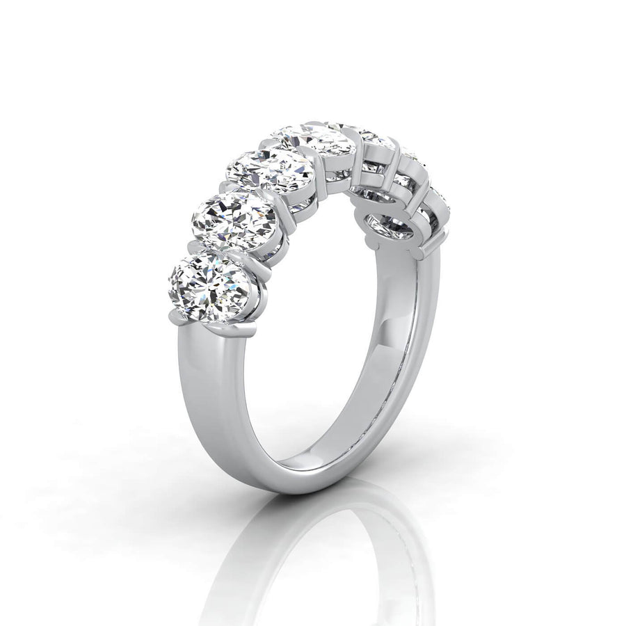 Oval Lab Grown Diamond Seven Stone Ring - 2.10cttw